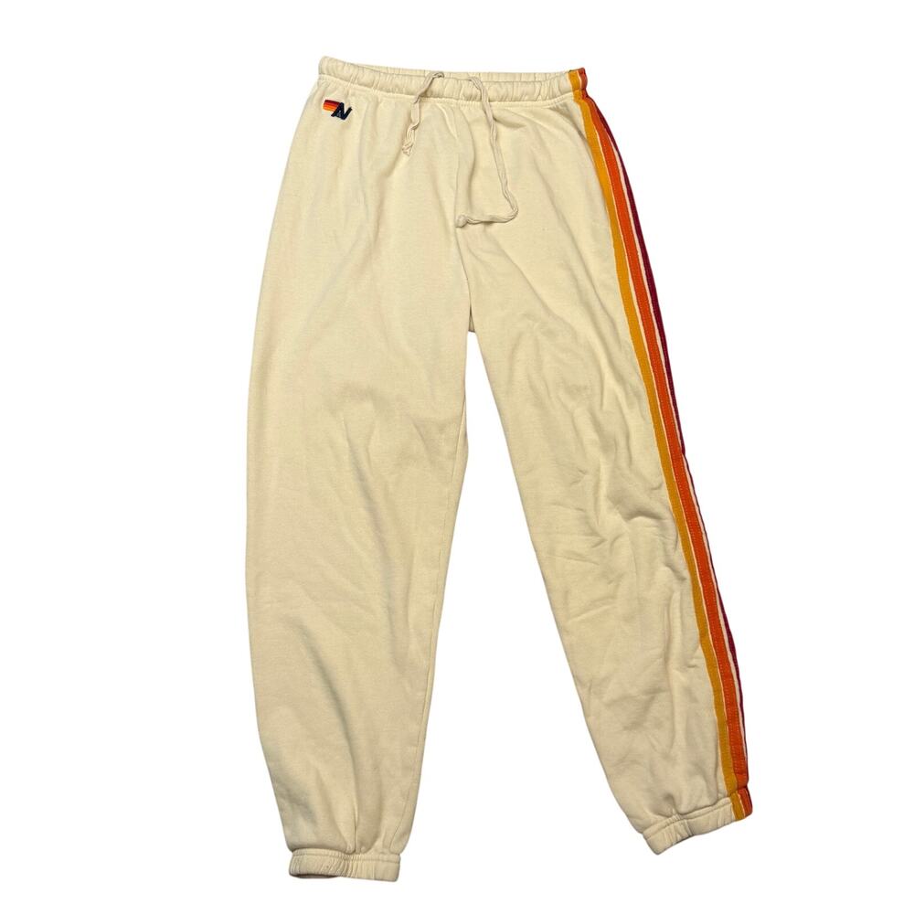 Aviator Nation 5 Stripe Sweatpants Joggers  Women's Medium Loungewear READ